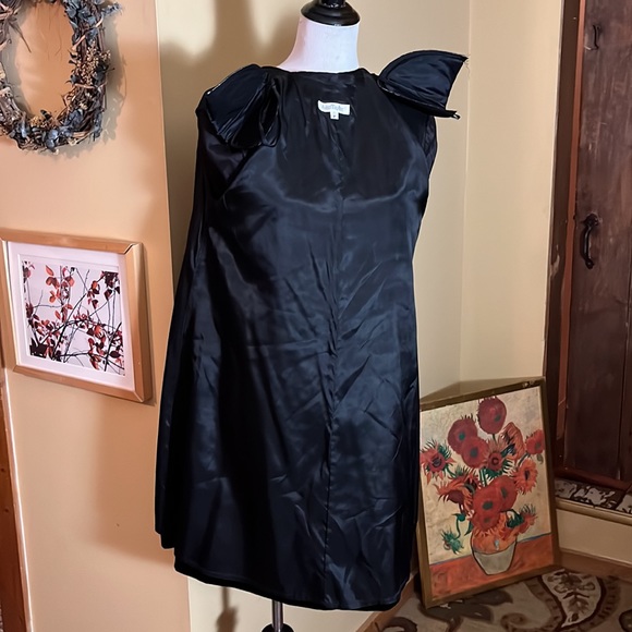 Vintage 80s ANN TAYLOR sz Small Velvet Topper Coat Black USA Made MidThigh Lined - Picture 9 of 13